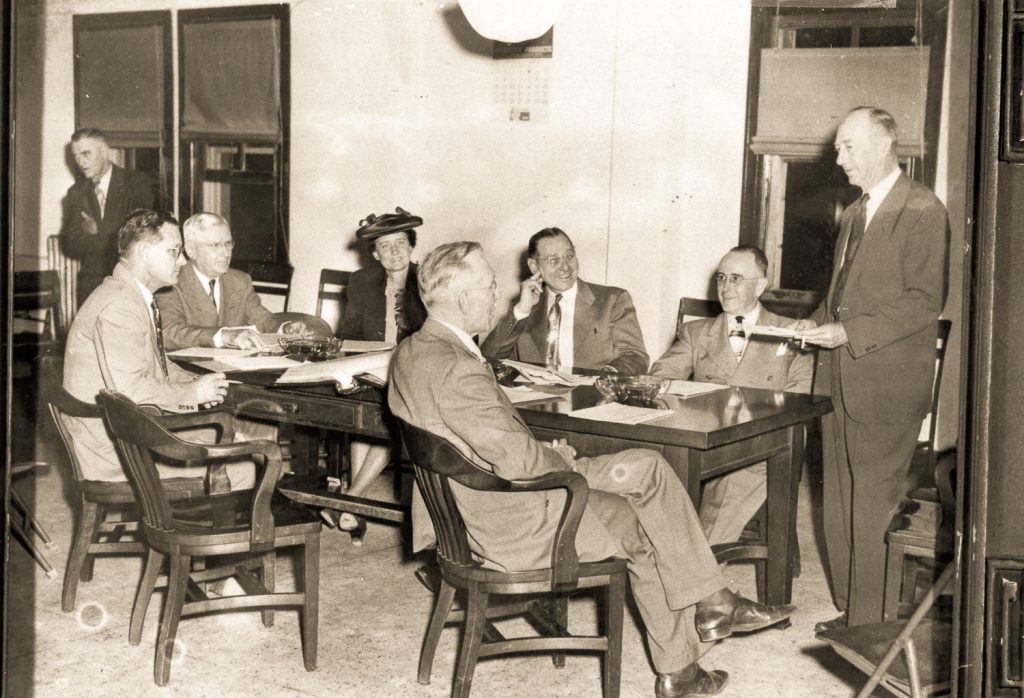 Late 1940s: Bryan City Council meeting