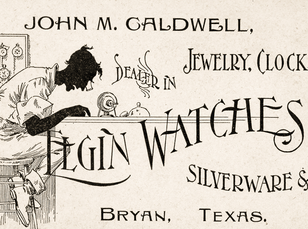 John M. Caldwell business card.