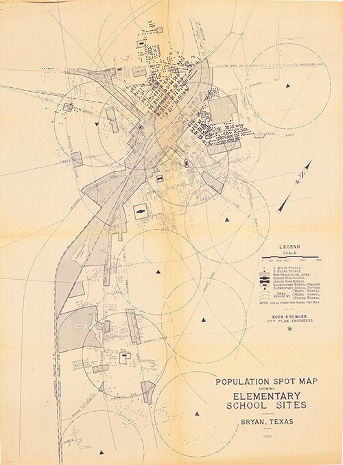 City of Bryan Planning Map 1950
