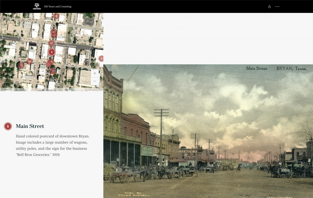 Website screenshot of Cushing Library Digital History Exhibit.