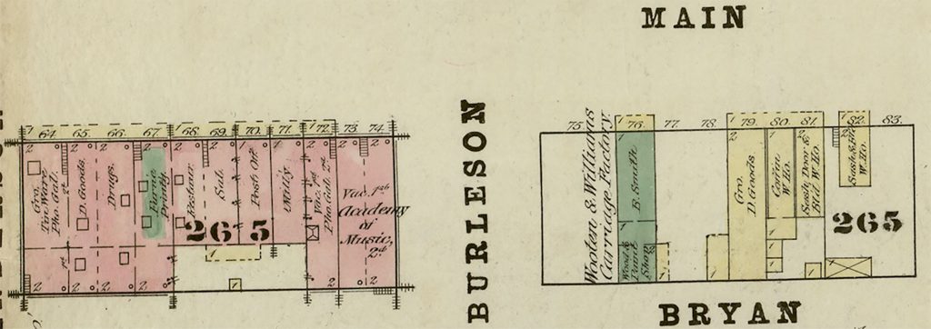 sanborn insurance map segment from 1877.
