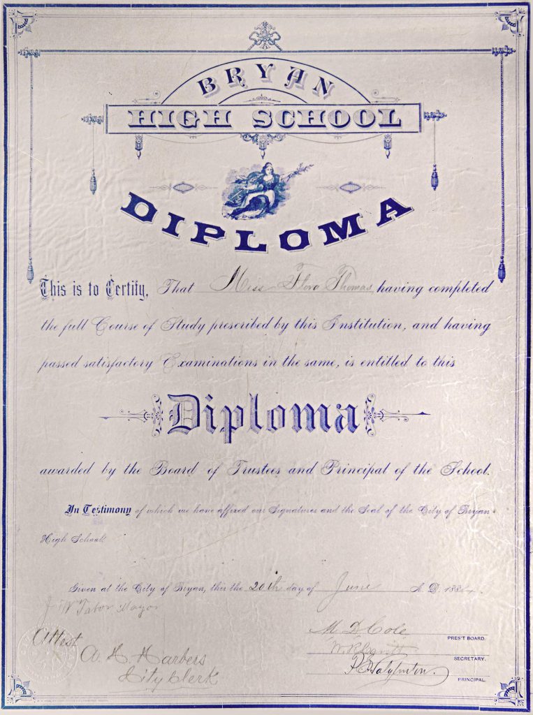 early Bryan High School diploma
