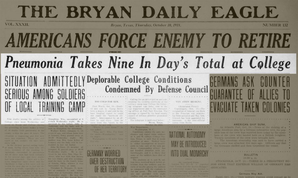 Eagle Oct. 10, 1918 -- Deplorable College Conditions