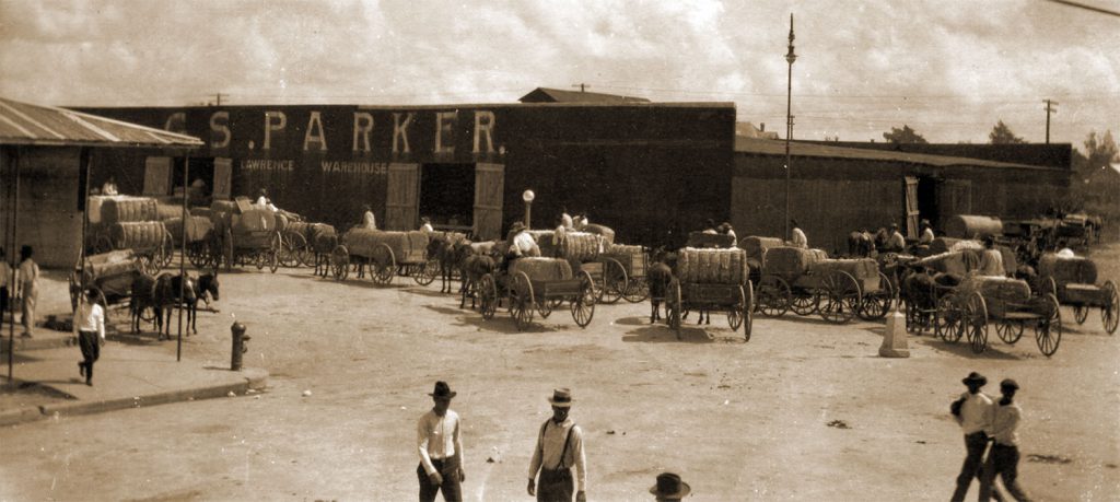 High cotton: In 1906, Bryan boasted more wagon cotton brought to market than any other city in the world. Much of it would have come to G.S. Parker's cotton gin in north Downtown Bryan.