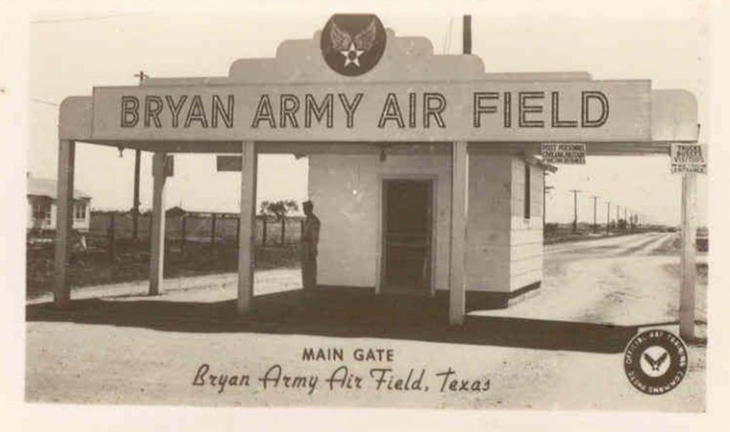 Bryan Army Airfield Main Gate circa 1943-1945.
