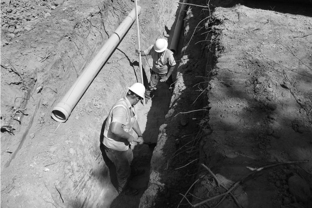 City of Bryan workers replace a sewer line in the late 2000s.